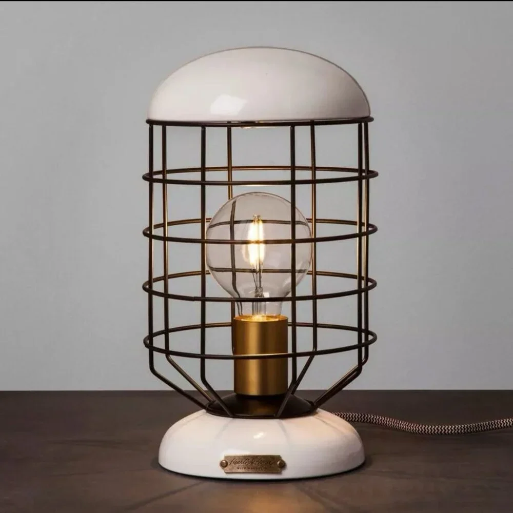 Cage Table Lamp -‎ Hearth & Hand Magnolia - Vintage Lantern Style 2018